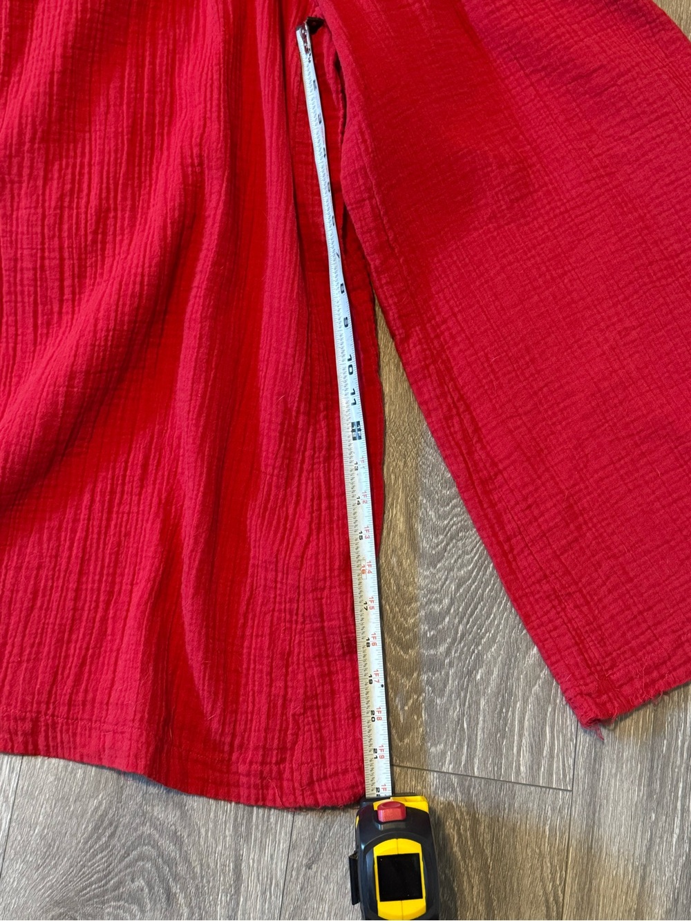 Altered 100% Cotton Gauze Smocked Wide Leg Jumpsuit Wild Cherry - Picture 9 of 9